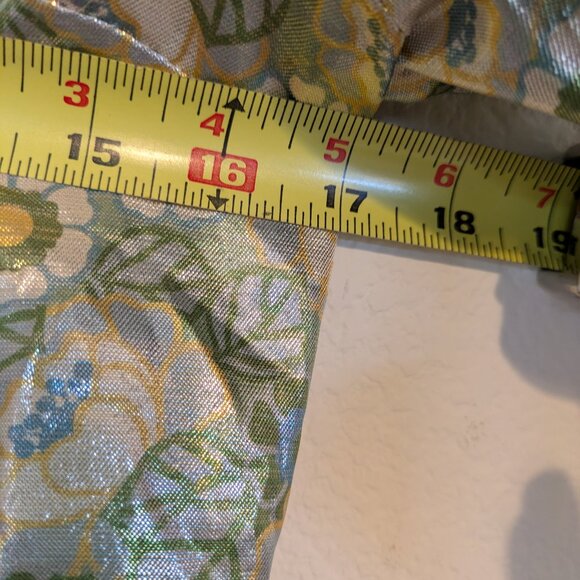 Halloween 🎃 Disco Queen xs Vibrant Metalshine Blouse w/Puff Sleeves 70's Vibe - Picture 9 of 9